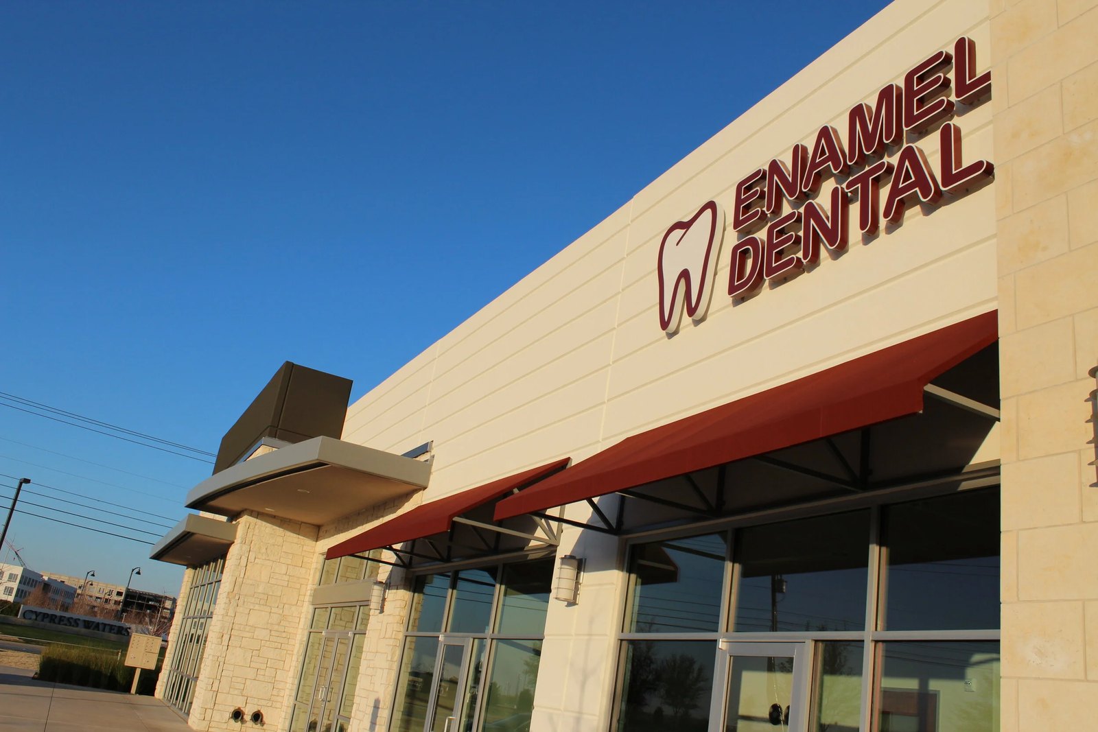 Enamel Dental exterior on Cypress Waters Boulevard