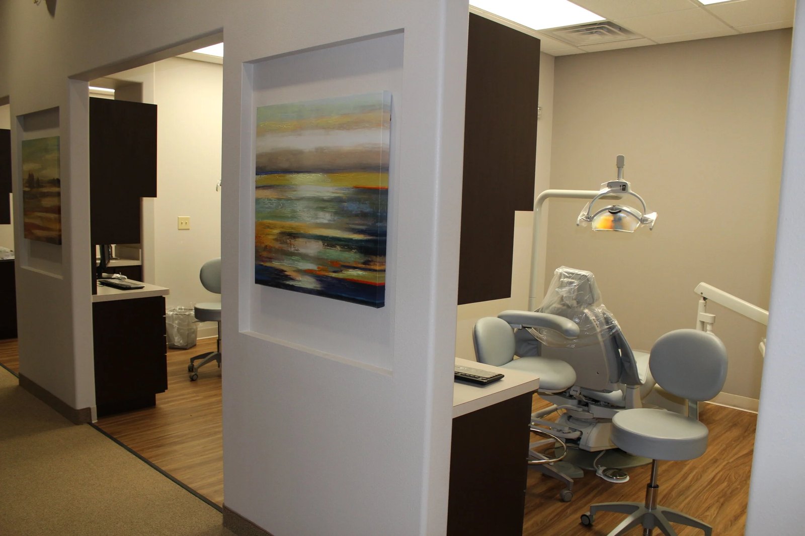 A treatment room at Enamel Dental